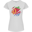 Torn Eritrean Flag Eritrea Flag Day Football Womens Petite Cut T-Shirt White