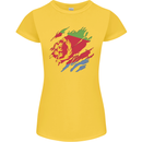 Torn Eritrean Flag Eritrea Flag Day Football Womens Petite Cut T-Shirt Yellow