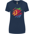 Torn Eritrean Flag Eritrea Flag Day Football Womens Wider Cut T-Shirt Navy Blue