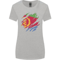 Torn Eritrean Flag Eritrea Flag Day Football Womens Wider Cut T-Shirt Sports Grey