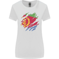 Torn Eritrean Flag Eritrea Flag Day Football Womens Wider Cut T-Shirt White