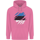 Torn Estonia Flag Estonian Day Football Childrens Kids Hoodie Azalea