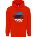 Torn Estonia Flag Estonian Day Football Childrens Kids Hoodie Bright Red
