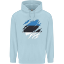 Torn Estonia Flag Estonian Day Football Childrens Kids Hoodie Light Blue