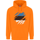 Torn Estonia Flag Estonian Day Football Childrens Kids Hoodie Orange