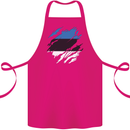 Torn Estonia Flag Estonian Day Football Cotton Apron 100% Organic Pink