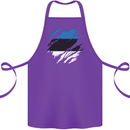 Torn Estonia Flag Estonian Day Football Cotton Apron 100% Organic Purple