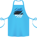 Torn Estonia Flag Estonian Day Football Cotton Apron 100% Organic Turquoise