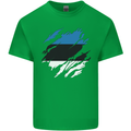 Torn Estonia Flag Estonian Day Football Kids T-Shirt Childrens Irish Green