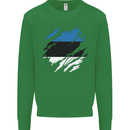 Torn Estonia Flag Estonian Day Football Mens Sweatshirt Jumper Irish Green