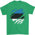 Torn Estonia Flag Estonian Day Football Mens T-Shirt 100% Cotton Irish Green