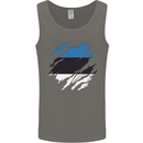 Torn Estonia Flag Estonian Day Football Mens Vest Tank Top Charcoal