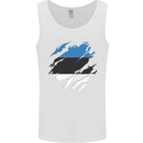 Torn Estonia Flag Estonian Day Football Mens Vest Tank Top White