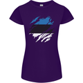 Torn Estonia Flag Estonian Day Football Womens Petite Cut T-Shirt Purple