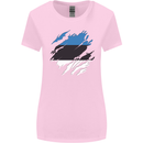 Torn Estonia Flag Estonian Day Football Womens Wider Cut T-Shirt Light Pink