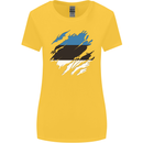 Torn Estonia Flag Estonian Day Football Womens Wider Cut T-Shirt Yellow