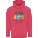 Torn Ethiopia Flag Ethiopian Day Football Childrens Kids Hoodie Heliconia