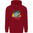 Torn Ethiopia Flag Ethiopian Day Football Childrens Kids Hoodie Red