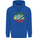 Torn Ethiopia Flag Ethiopian Day Football Childrens Kids Hoodie Royal Blue