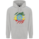 Torn Ethiopia Flag Ethiopian Day Football Childrens Kids Hoodie Sports Grey