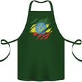 Torn Ethiopia Flag Ethiopian Day Football Cotton Apron 100% Organic Forest Green