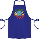 Torn Ethiopia Flag Ethiopian Day Football Cotton Apron 100% Organic Royal Blue