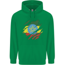 Torn Ethiopia Flag Ethiopian Day Football Mens 80% Cotton Hoodie Irish Green