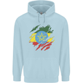 Torn Ethiopia Flag Ethiopian Day Football Mens 80% Cotton Hoodie Light Blue