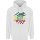 Torn Ethiopia Flag Ethiopian Day Football Mens 80% Cotton Hoodie White