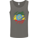Torn Ethiopia Flag Ethiopian Day Football Mens Vest Tank Top Charcoal