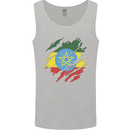 Torn Ethiopia Flag Ethiopian Day Football Mens Vest Tank Top Sports Grey