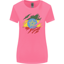 Torn Ethiopia Flag Ethiopian Day Football Womens Wider Cut T-Shirt Azalea