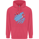 Torn Fiji Flag Fijian Day Football Childrens Kids Hoodie Heliconia