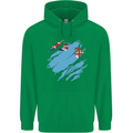 Torn Fiji Flag Fijian Day Football Childrens Kids Hoodie Irish Green