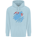 Torn Fiji Flag Fijian Day Football Childrens Kids Hoodie Light Blue