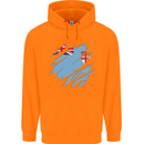 Torn Fiji Flag Fijian Day Football Childrens Kids Hoodie Orange