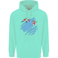 Torn Fiji Flag Fijian Day Football Childrens Kids Hoodie Peppermint