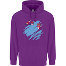 Torn Fiji Flag Fijian Day Football Childrens Kids Hoodie Purple