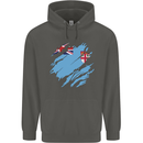 Torn Fiji Flag Fijian Day Football Childrens Kids Hoodie Storm Grey