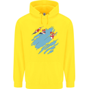 Torn Fiji Flag Fijian Day Football Childrens Kids Hoodie Yellow