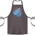 Torn Fiji Flag Fijian Day Football Cotton Apron 100% Organic Dark Grey