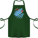 Torn Fiji Flag Fijian Day Football Cotton Apron 100% Organic Forest Green