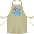 Torn Fiji Flag Fijian Day Football Cotton Apron 100% Organic Khaki