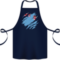 Torn Fiji Flag Fijian Day Football Cotton Apron 100% Organic Navy Blue