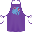 Torn Fiji Flag Fijian Day Football Cotton Apron 100% Organic Purple