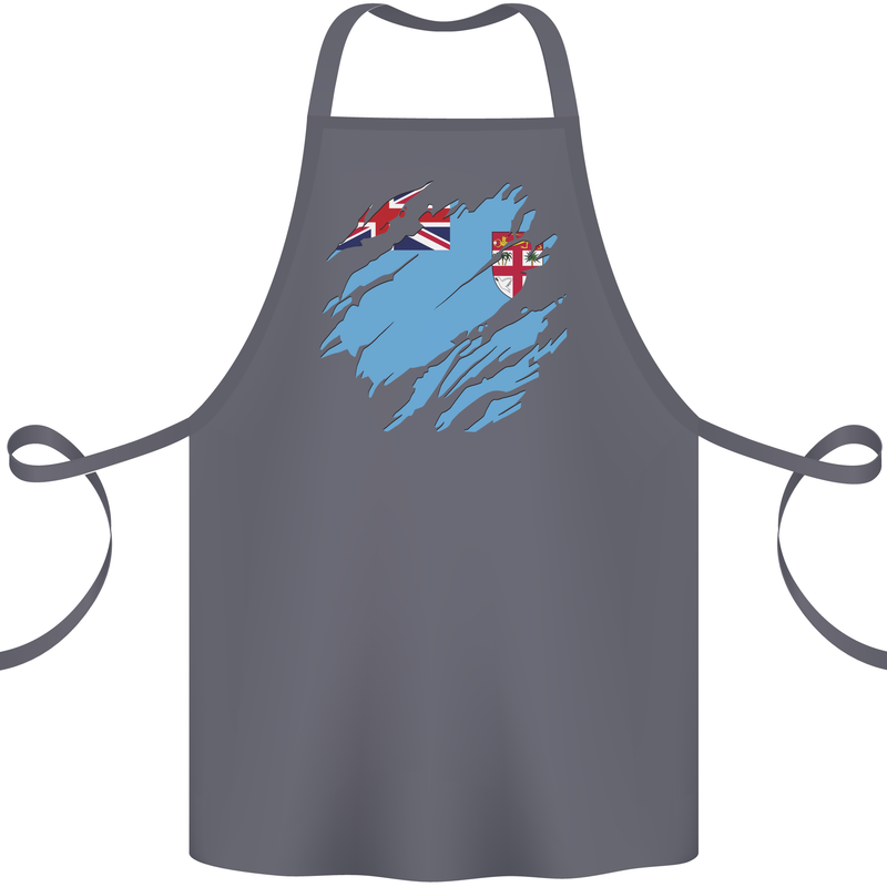 Torn Fiji Flag Fijian Day Football Cotton Apron 100% Organic Steel