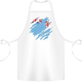 Torn Fiji Flag Fijian Day Football Cotton Apron 100% Organic White