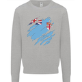Torn Fiji Flag Fijian Day Football Kids Sweatshirt Jumper Sports Grey