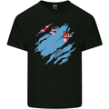 Torn Fiji Flag Fijian Day Football Kids T-Shirt Childrens Black