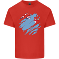 Torn Fiji Flag Fijian Day Football Kids T-Shirt Childrens Red
